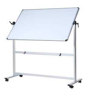 lot 1389 image: VIZ-PRO Double-Sided Magnetic Mobile Whiteboard, 48 x 36 Inches, Aluminium Frame and Stand - Retail $173.16