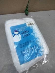 lot 2071 image: Christmas Snow Blankets - 10ftx15in Wonderland Holiday Decorating Snow Flakes