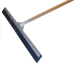 lot 5468 image: MARSHALLTOWN Asphalt Squeegee, 36 Inch Neoprene Straight Blade, 60 Inch Wood Handle, Spread Sealer Over Asphalt, Reversible, RED700245