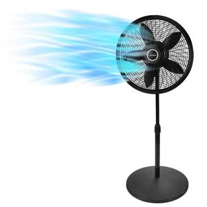 lot 5484 image: Lasko Cyclone 18 Adjustable Large Room Pedestal Fan 3 Speeds 54.5 H Black 1823 New