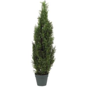 lot 5489 image: Nearly Natural 4FT Faux Cedar Tree, Outdoor Front Porch D�cor, Faux Cedar Tree Pine Tree in Nursery Planter with UV Resistant Coating