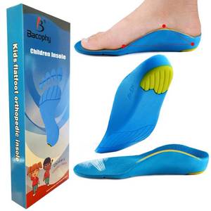 lot 6067 image: Bacophy Kids Orthotic Arch Support Shoe Insoles, Children Pu Cushioning Inserts, Shock Absorption Velvet Surfaces Deep Heel Cup Inner Sole for Flat Feet, Plantar Fasciitis, Feet Heel Pain Relief