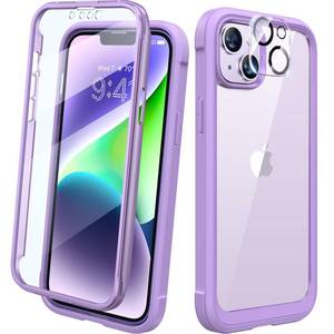 lot 6069 image: Diaclara Designed for iPhone 14 Plus Case, Full Body Rugged Case with Built-in Touch Sensitive Anti-Scratch Screen Protector, with Camera Lens Protector for iPhone 14 Plus 6.7 (Peri Purple)