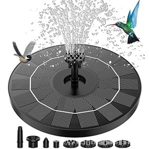 lot 6085 image: AISITIN 3.5W Solar Fountain, Solar Powered Fountain Pump with 6 Nozzles, Solar Birdbath Fountains for Bird Baths, Garden Decoration, Ponds, Fish Tank and Aquarium