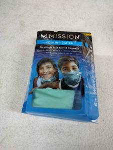 lot 6090 image: Mission. Cooling Gaiter Breathable Face & Neck Coverage 2 Pack
