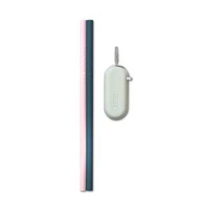 lot 6094 image: GIR Get It Right 2pk Traveler Silicone Straw Brooklyn
