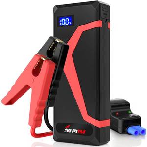 lot 6099 image: SYPOM 4150A Peak Jump Starter Battery Pack - 12V Jump Box for All GasUp to 12L Diesel - Dual USB Power Bank, Emergency Light (Red)