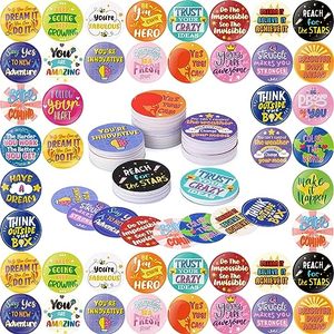 lot 6111 image: Qilery 250 Pcs Positive Affirmations Chips for Kids, 25 Motivational Encouragement Inspirational Quote Cards, 1.6 PVC Kindness Sayings Coins Double Sides Printed for Students Classroom Office School