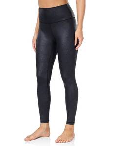 lot 6117 image: YUNOGA Womens High Waisted Matte Faux Leather Leggings Tummy Control 78 Length Stretch Pleather Pants (XL, Black)