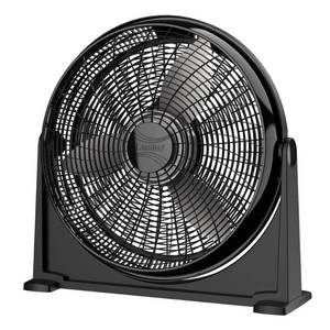 lot 9282 image: Lasko 20 in. 3 Speeds Floor Fan in Black with 90 Degrees Tilt Adjustment, Built-In Carry Handle, Wall Mountable