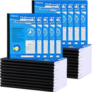 lot 9306 image: Fainne 30 Pcs Primary Composition Book Primary Journals 100 Sheet 8.3 x 5.5 Composition Notebook Bulk Ruled Paper with Picture Space, Hardcover(Blue)