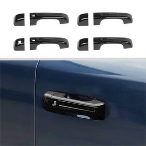 lot 9317 image: JWWY for Ram Door Handle Protection Cover Trim for Dodge RAM 1500 2500 3500 2018-2023 Black High Version