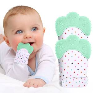 lot 10309 image: Silicone Teething Mitt, Soothing Infant Teething Mitten Pain Relief, Prevent Scratches Glove, Safe Silicone Teething Toys for 0-12 Months