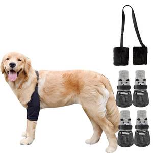 lot 10310 image: AMZENTIALS - Dog Knee Brace  Knee Protector for Dog with 4 Socks, Adjustable, Extra Padded for Comfort  Dog Leg Braces for Back Leg  Dog Leg Brace  Dog Braces for Back Leg for Support  Dog Brace