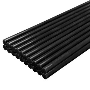 lot 7132 image: Garden Stakes 48 inch 20 Pack 7mm Diameter Solid Glassfiber Plant Support Rod Trellis Stakes (Black