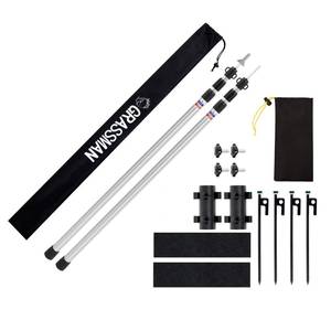 lot 7144 image: Grassman Tarp Poles - Tent Poles, Tent Poles Replacement, Canopy Poles, Awning Support Poles, Telescoping Tent Accessories, Portable & Adjustable Heavy Duty, Aluminum Tent Pole Set for Outdoor Camping