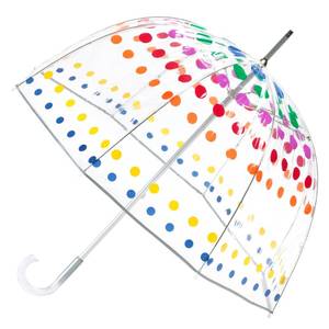 lot 7149 image: Totes Clear Bubble Umbrella with Dome Canopy, Lightweight Design, Wind and Rain Protection, Signature Dots, Adults-51
