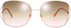 lot 7176 image: The Fresh Classic Crystal Elegant Women Beauty Design Sunglasses Gift Box (L142-Gold, BrownPink)