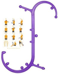 lot 7179 image: Back and Neck Massager, Trigger Point Therapy Self Massage Tool, Lower Back Massager, Shoulder Massager, Myofascial Release Tool - Deep Muscle Massage (Purple)