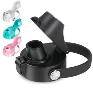 lot 8000 image: EIPOSAU Auto Flip Lid for Hydro Flask Wide Mouth, Great Spout Lid for Simple Modern, Fits for Iron Flask and Other Brands, Replacement Lid with Button Lock, Black