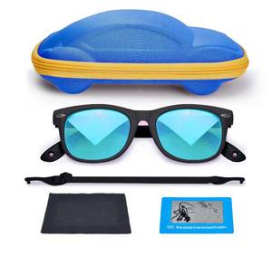 lot 8004 image: Azuza Silicon Kids Sunglasses Unbreakable Polarized UV400 with Cute Car Case For Toddler Boys and Girls 3-12 (Kids Sunglasses 1)