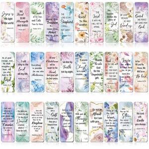 lot 8013 image: A 30 Pieces Christian Bookmarks Magnetic Bible Verse Bookmarks Religious Scripture Inspirational Church Supplies Motivational Prayer Page Clips for Kids Women Teachers Students School Gifts (Floral)
