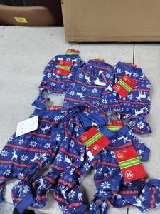 lot 8446 image: Pet Central XS Reindeer Pajamas 6pk