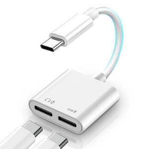 lot 8460 image: Meenova USB C Splitter 1 in 2 Out, Dual USB C Headphone and 60W Charger Adapter, Type C Audio Adapter with Fast Charging Dongle Compatible with iPhone 15, Samsung Galaxy S23S22S21 Ultra iPad, Pixel