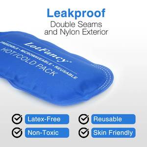 lot 8476 image: LotFancy Gel Ice Packs, 1pc Reusable Hot Cold Pack for Therapy, Heating Cooling Gel Pad, Pain Relief for Face, Head, TMJ, Wisdom Teeth, Oral Facial Surgery, Sport Injuries, Migraine, Muscle Joint