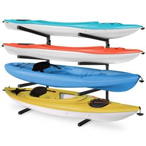 lot 9247 image: Yes4All Kayak Storage Rack Kayak Wall Mount Rack 400lbs 4 Adjustable Levels Kayak Rack for Outdoor, Indoor Kayak Storage Rack - Retail $96.72