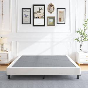 lot 9261 image: ALDRICH 5 Inch Heavy Duty Metal Box Spring Mattress Foundation 3000lbs Max Weight CapacityNon-SlipNo NoiseEasy AssemblyEasy Clean Cover,King - Retail $105.52