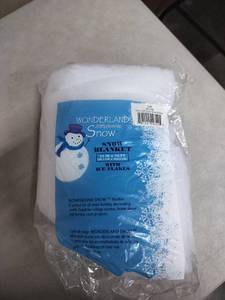 lot 9262 image: Christmas Snow Blankets - 10ftx15in Wonderland Holiday Decorating Snow Flakes