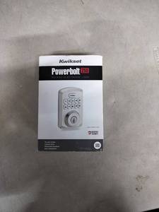 lot 9267 image: Kwikset Powerbolt Electric Lock Factory Sealed