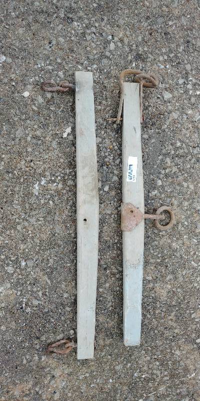 lot 6671 image: Pair of Primitive Antique Ox Yokes Single Tree