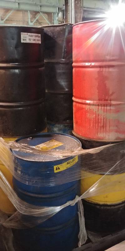 lot 6768 image: Lot of 7 55 Gallon Metal Drums