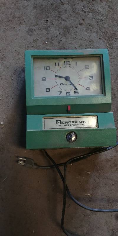 lot 6828 image: Acroprint Time Recorder