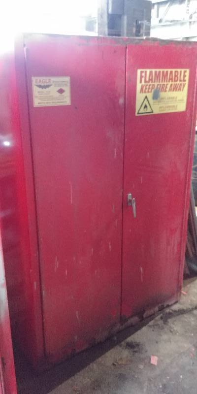 lot 6637 image: Eagle PI-47 60 Gallon Paint and Ink Cabinet 65 x 43 x 18 Manual Door Type