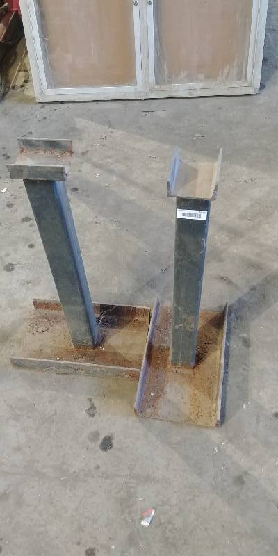 lot 6933 image: Pair of Heavy Duty Steel Pedestals