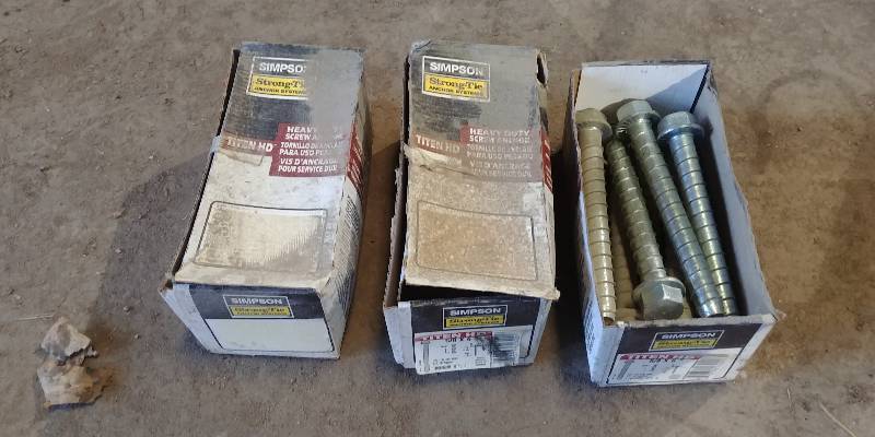 lot 6946 image: 3 Boxes of Simpson Titen HD 58 x 6 Screw Anchors