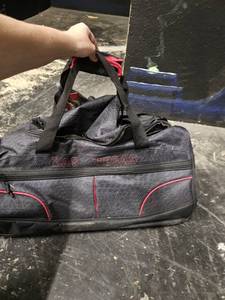 lot 124 image: Small Carry on bag from Las Vegas, good condition just a little dusty from storage, comes with another small bag as well