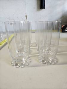 lot 133 image: Set of 6 Imperial Candlewick Glass Tumbler Glasses Elegant Midcentury Vintage