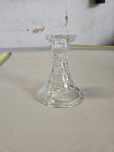 lot 143 image: Homco Lady Love Glass Candlestick Holder