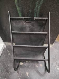 lot 154 image: Small metal and fabric holder for magazines or newspaper or anything