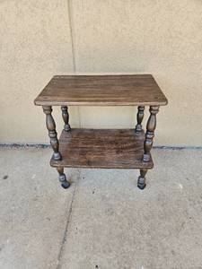 lot 228 image: Small Wooden Rolling night stand