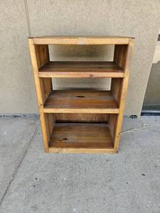 lot 235 image: Heavy Duty wood shelving unit
