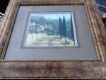 Beautiful 2' x 2' framed and double matted picture of Tuscany countryside