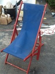Old school fold up deck chairs as picture