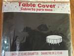 24 black plastic table covers