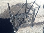 Metro style wire cart on casters 2 x 2