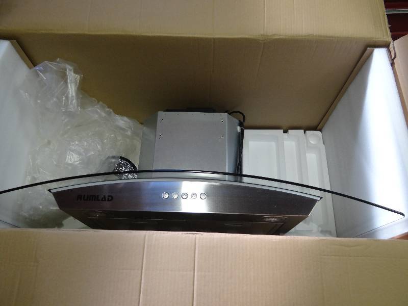 lot 6545 image: Range Hood, Stainless Steel & Glass